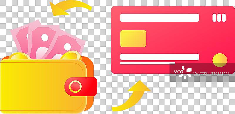 手机信用卡在线支付插画元素图片素材