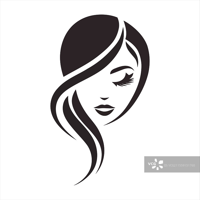 女性发型图标图片素材