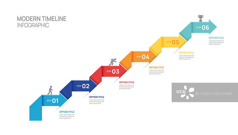 信息图表箭头符号时间线商业6图片素材