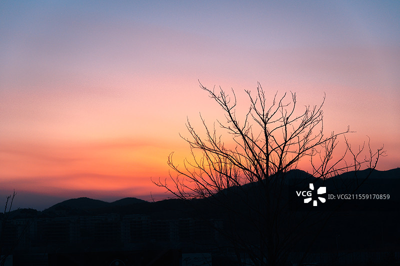 光 藏马山夕阳图片素材
