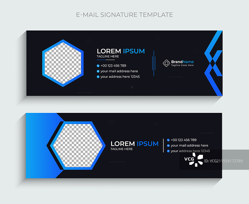 简约的企业电子邮件签名或邮件底部图片素材