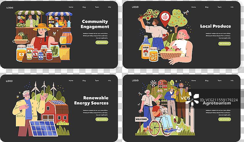 农场生活平面图图片素材