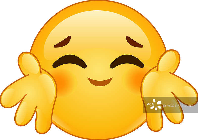 拥抱表情符号图片素材