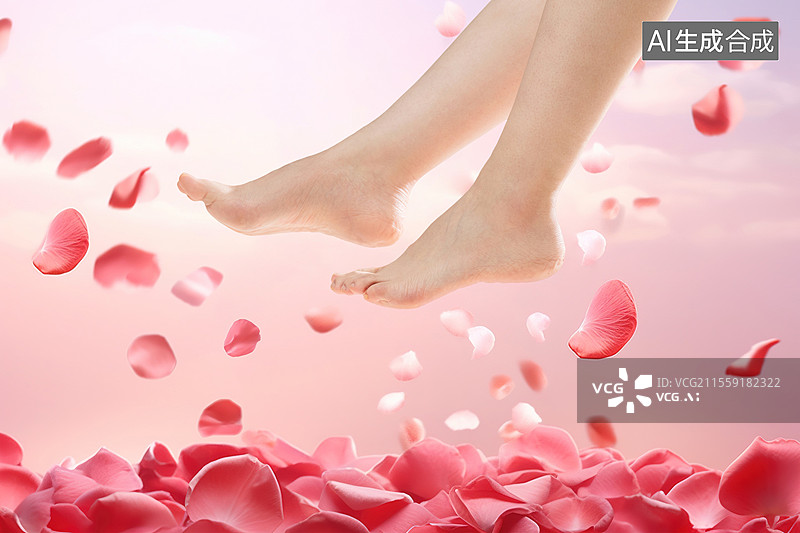 【AI数字艺术】腿部特写图片素材