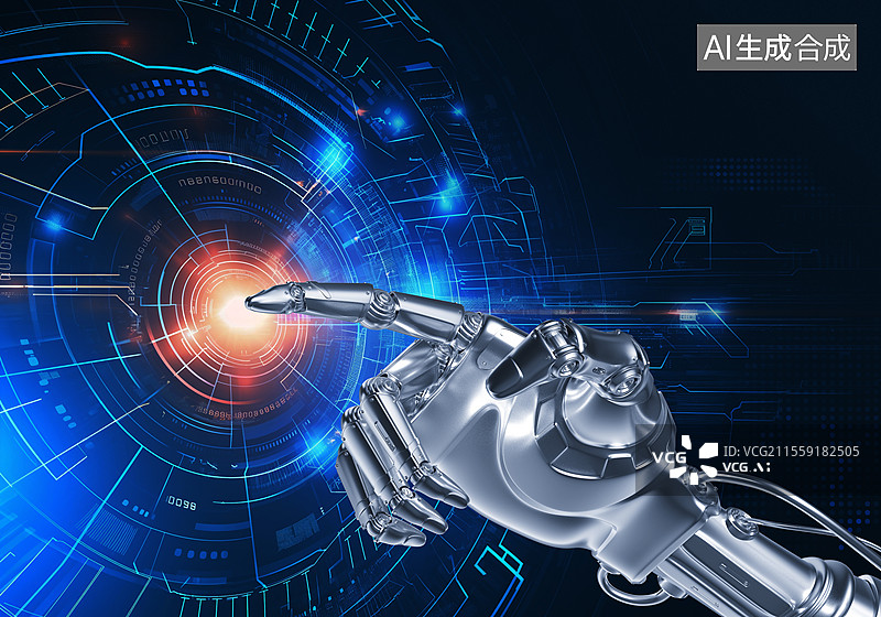 【AI数字艺术】机械手图片素材