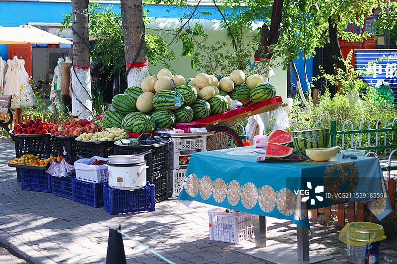新疆水果售卖图片素材