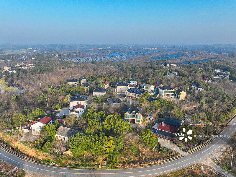 美丽乡村半边塘+浙江省湖州市长兴县泗安镇图片素材