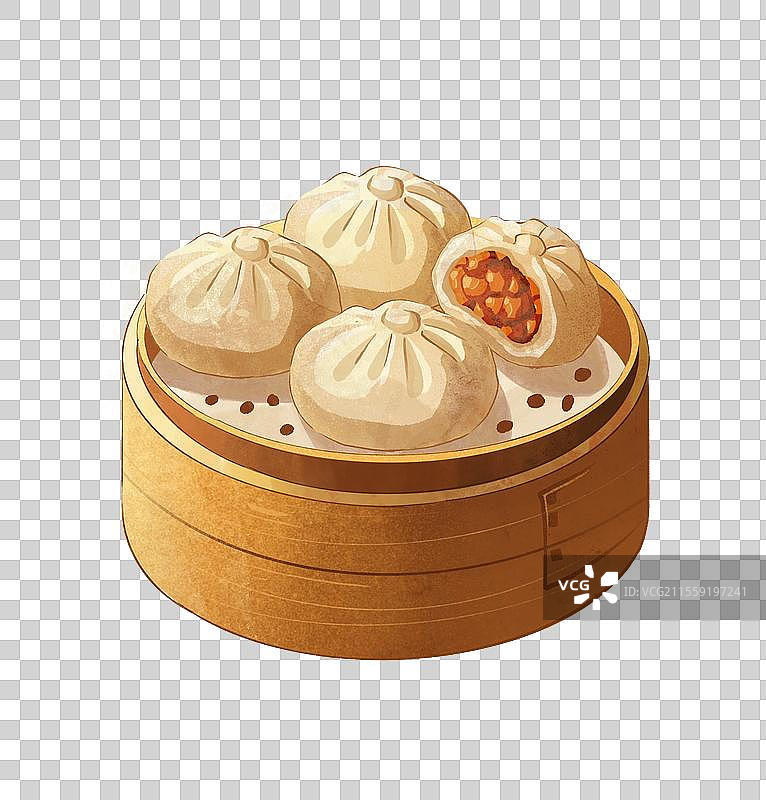美味包子插画图片素材