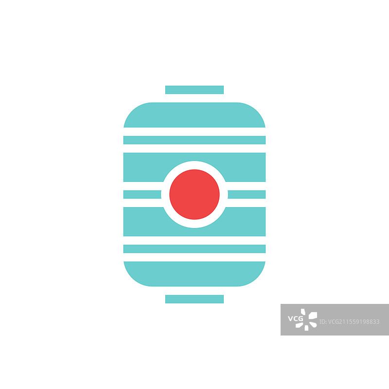 带有条纹图案的日本灯笼图标图片素材