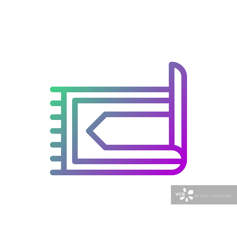 优雅的伊斯兰祈祷毯图标渐变风格图片素材