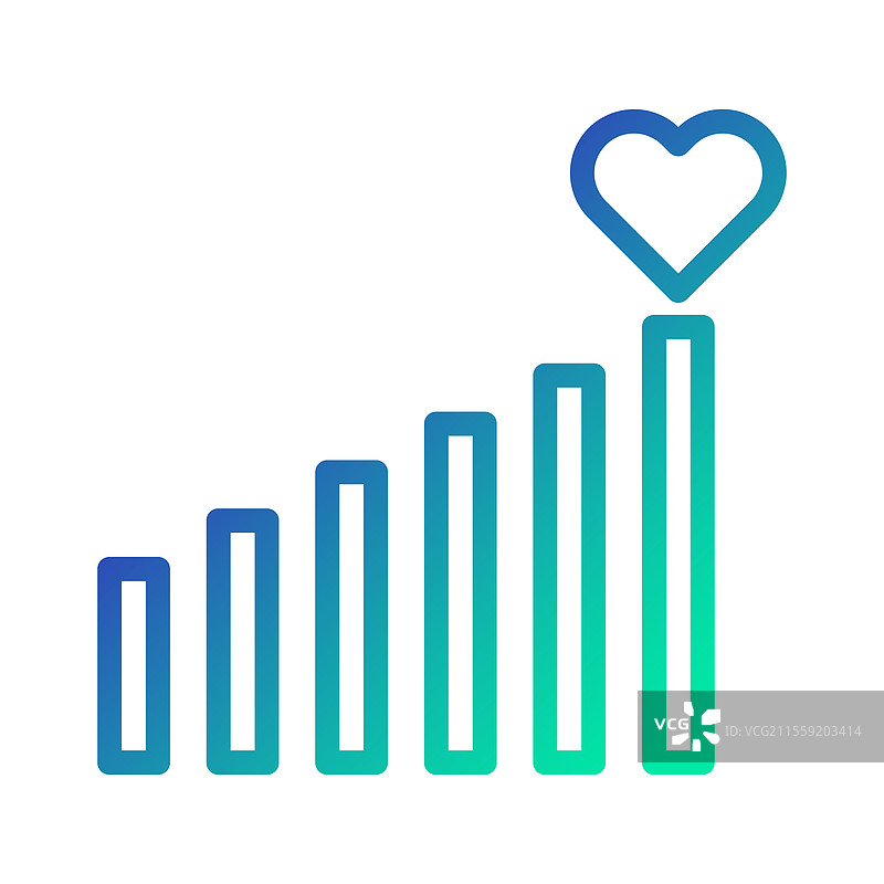 心脏信号强度增强，爱情在增长图片素材