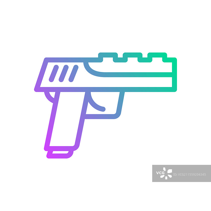 未来主义火器渐变枪图标图片素材