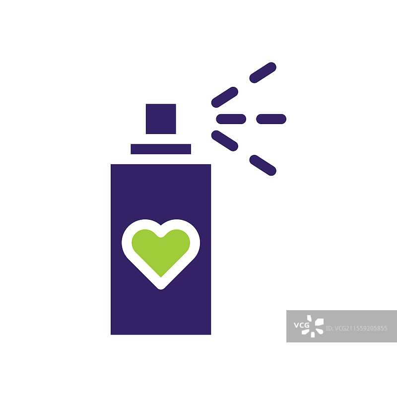 爱喷雾图标象征积极概念图片素材
