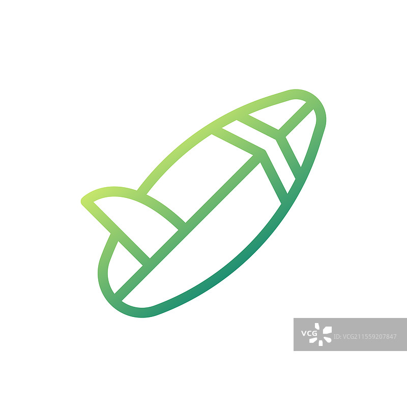 夏季乐趣的极简风格渐变冲浪板图标图片素材