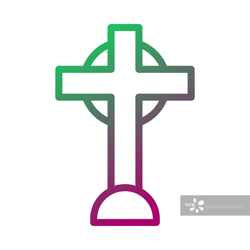 渐变凯尔特十字符号图片素材