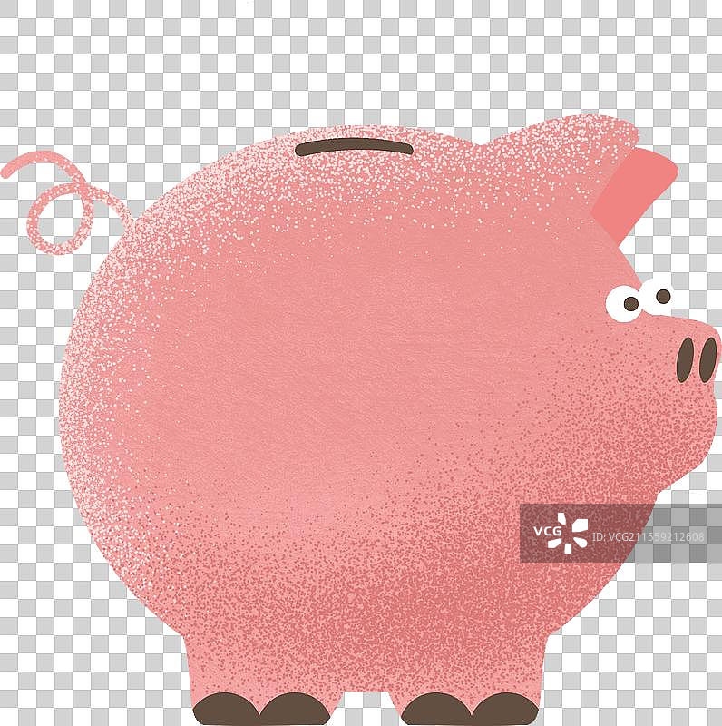 元素：可爱的小猪存钱罐图片素材