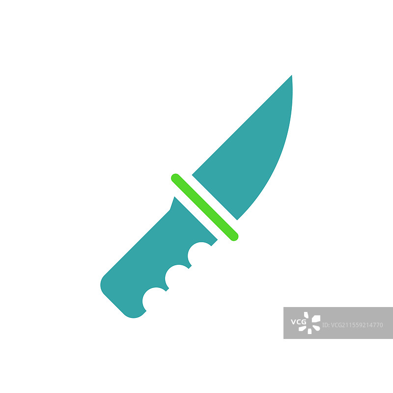 白色背景上的风格化露营刀图标图片素材