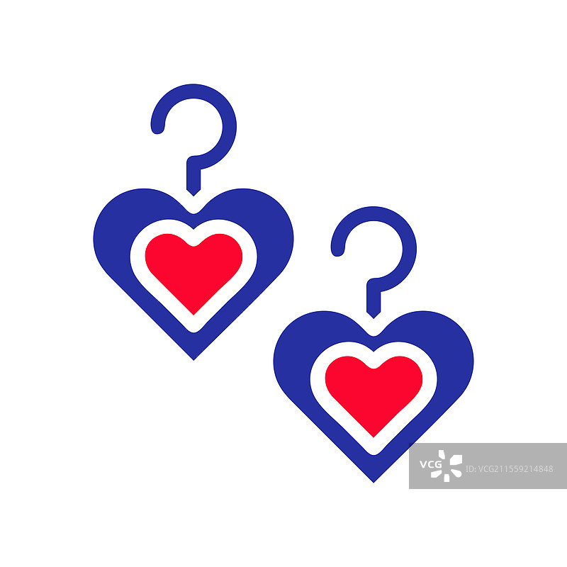 心形耳环 极简风格图片素材