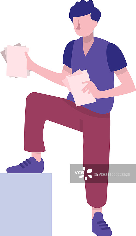 手持商业文件的男人图标图片素材