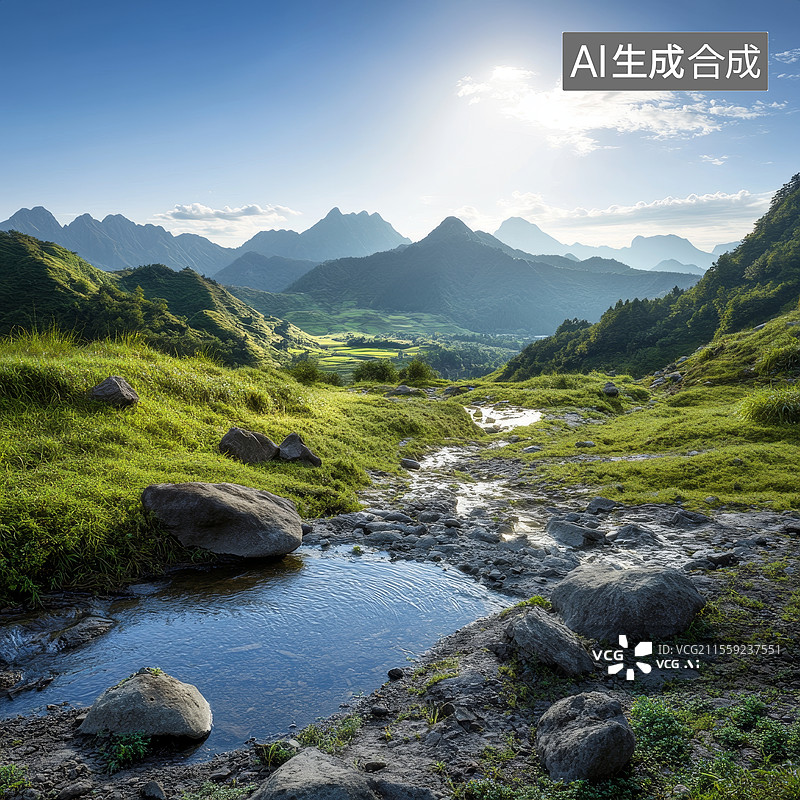 【AI数字艺术】山脉岩石图片素材