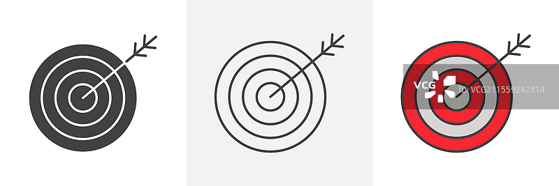 网站设计用的靶心图标包图片素材