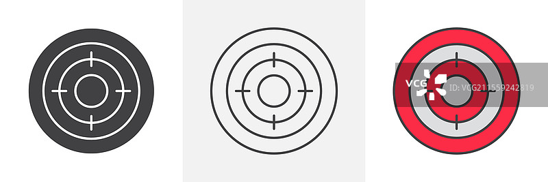 网站设计用的靶心指针图标包图片素材