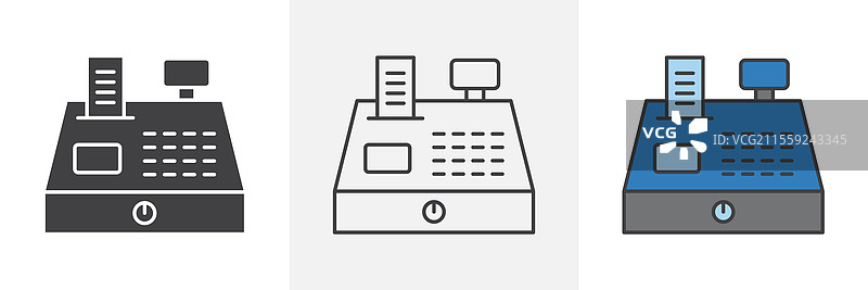 网站设计用的收银机图标包图片素材
