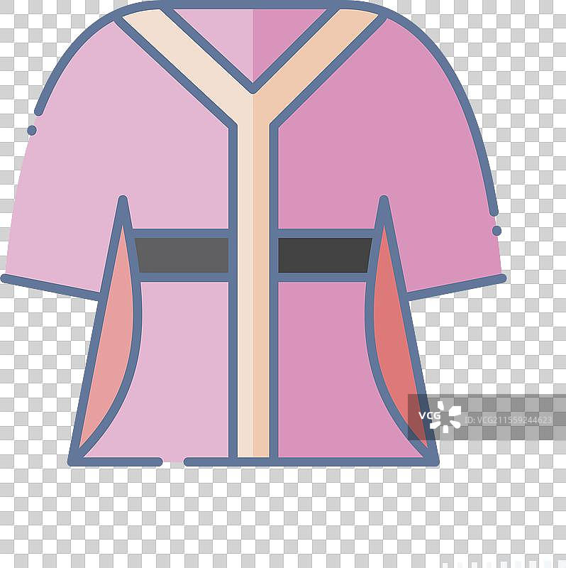 与酒店服务相关的浴袍图标图片素材