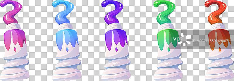 卡通丙烯颜料管和调色板图片素材