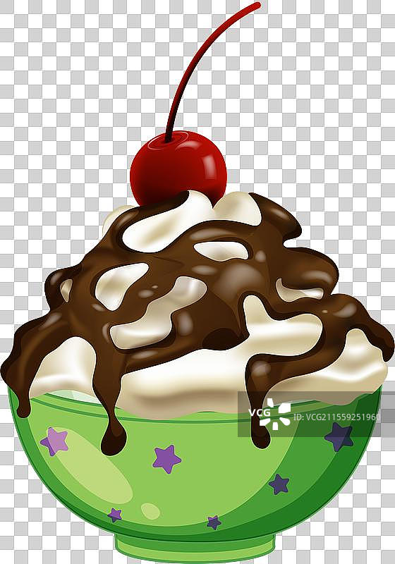 美味的冰淇淋圣代图片素材