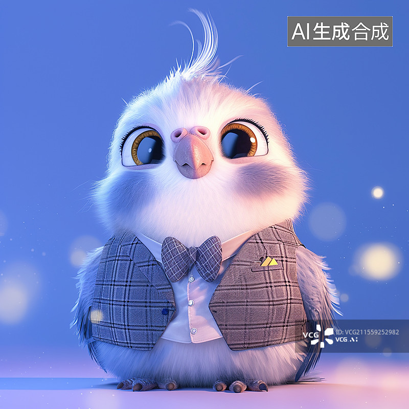 【AI数字艺术】鸟童话风插画图片素材