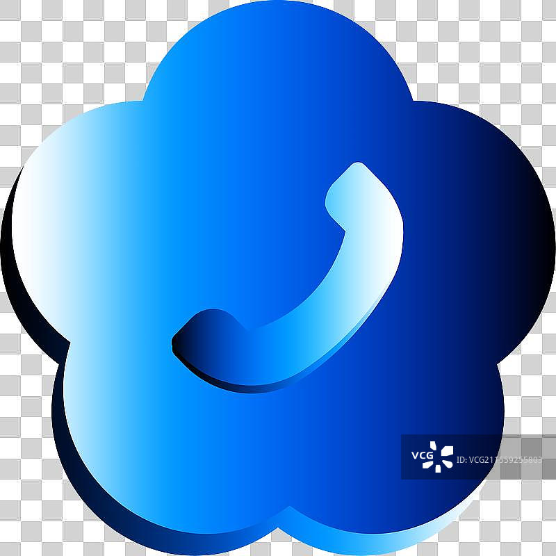 可随时使用的独特设计电话图标图片素材