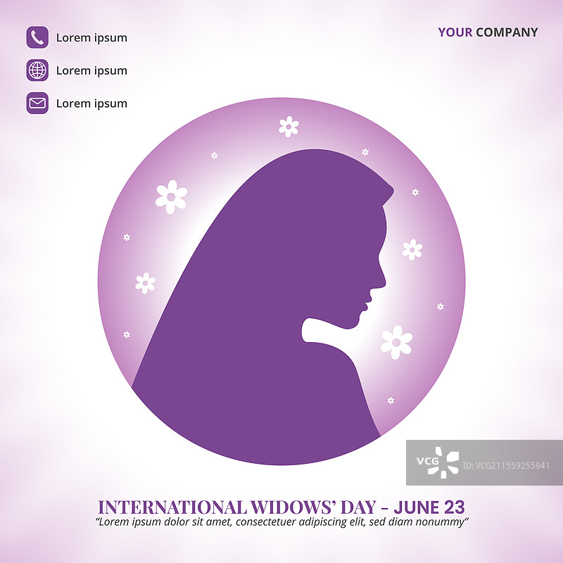 国际寡妇日背景图片素材