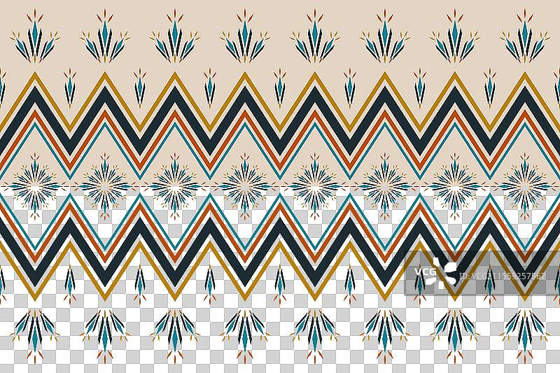 抽象的民族花卉背景几何图形图片素材