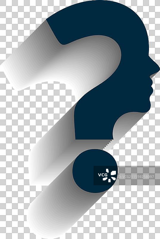 心理问题的问号符号概念背景图片素材