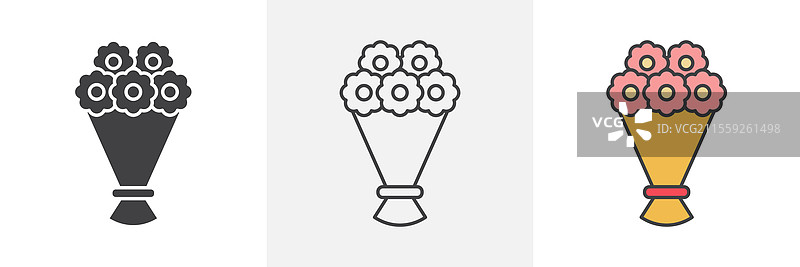 网站设计用花束图标包图片素材