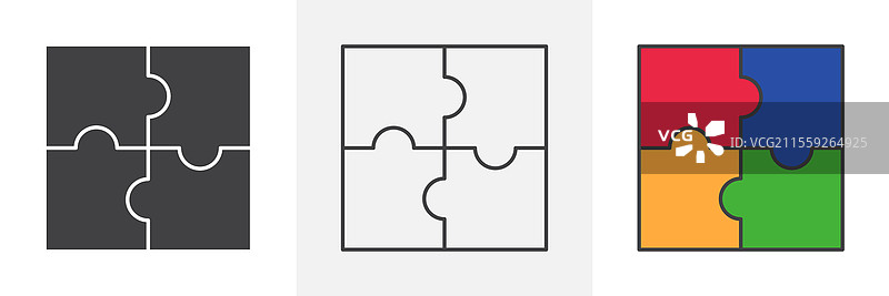 网站设计用拼图图标包图片素材