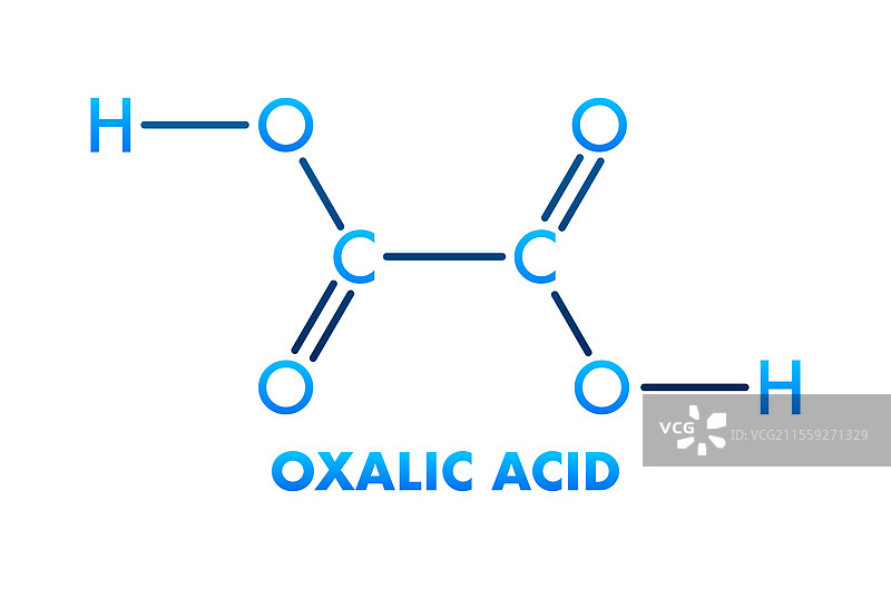 草酸的分子结构与化学式图片素材