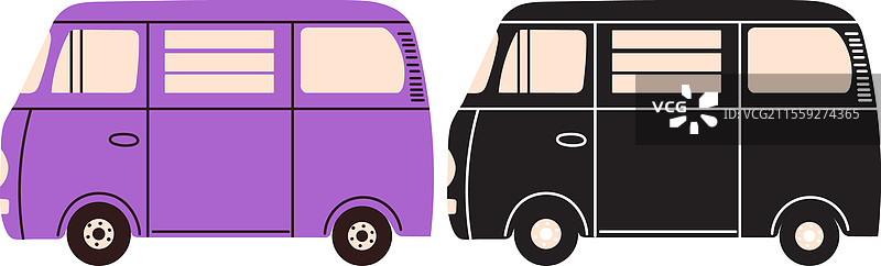 涂鸦风格的汽车轮廓图，独立展示图片素材