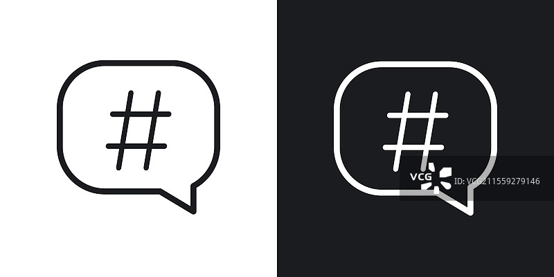 黑白线条风格的标签图标图片素材