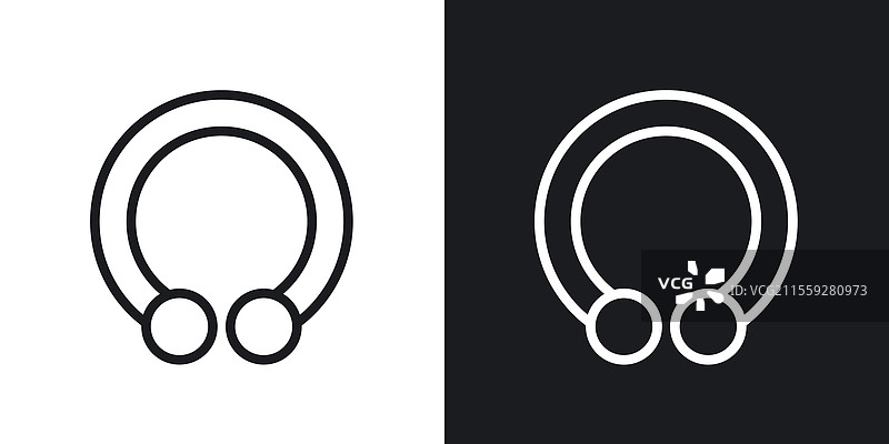 黑白线条风格的穿孔图标图片素材