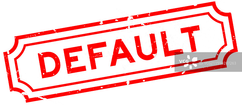 红色磨损默认字样橡胶印章图片素材