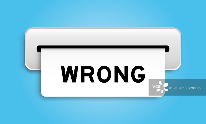 白色优惠券横幅，上面写着“错误”来自机器图片素材