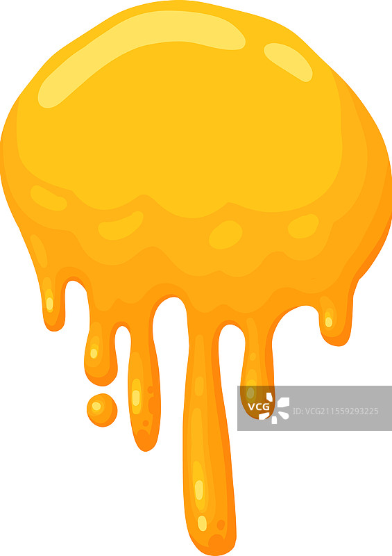 卡通蜂蜜飞溅甜蜜糖浆滴落的斑点图片素材