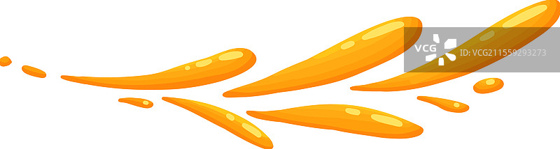 卡通蜂蜜飞溅甜蜜糖浆滴落的斑点图片素材