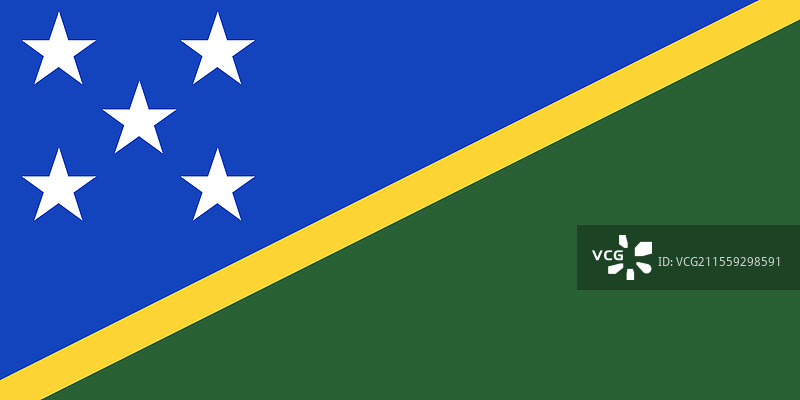 所罗门群岛国旗的官方颜色图片素材