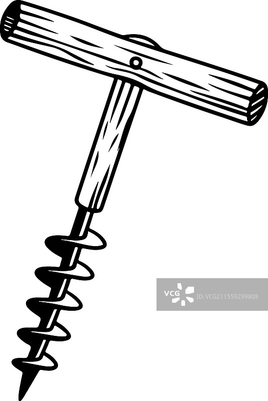 园艺用的乡村风格工具轮廓图图片素材