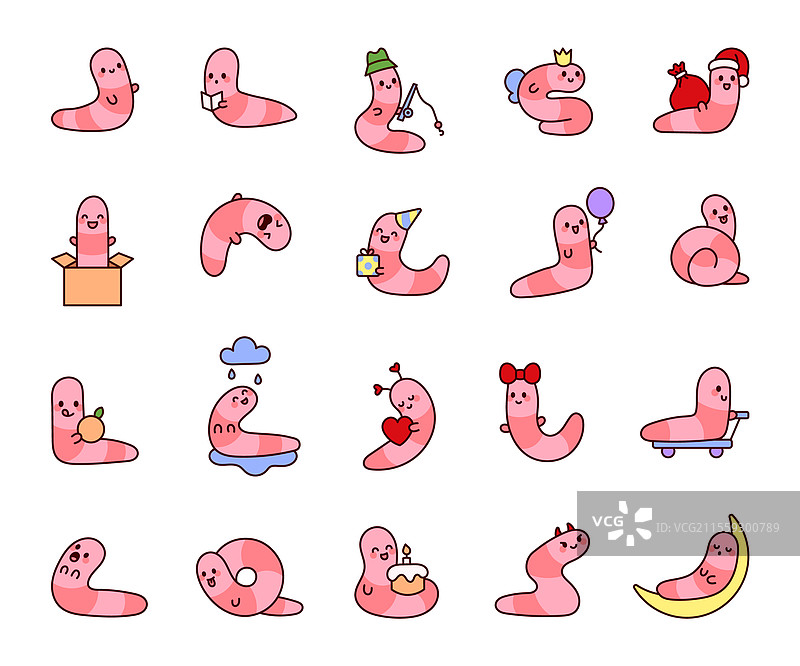 可爱的虫子角色展示集图片素材