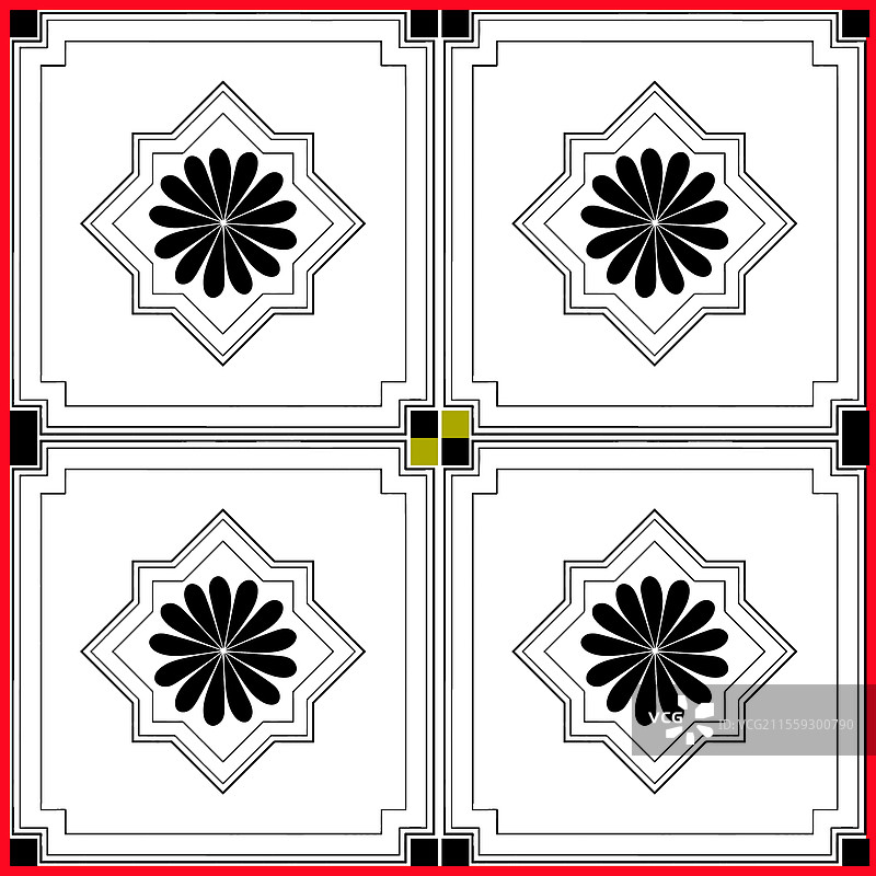 地中海陶瓷砖图案系列图片素材