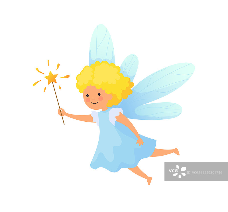 可爱的仙女童话角色，小小的飞行者图片素材